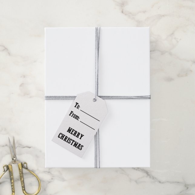 GOD JUL PRESENTETIKETT (Med Snöre)