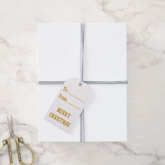 GOD JUL PRESENTETIKETT (Med Snöre)