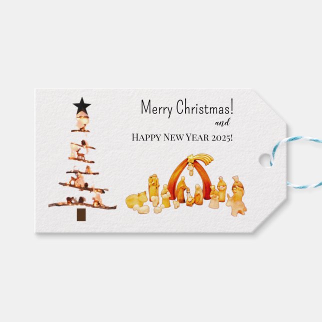 God jul! presentetikett (Framsidan (Horisontell))