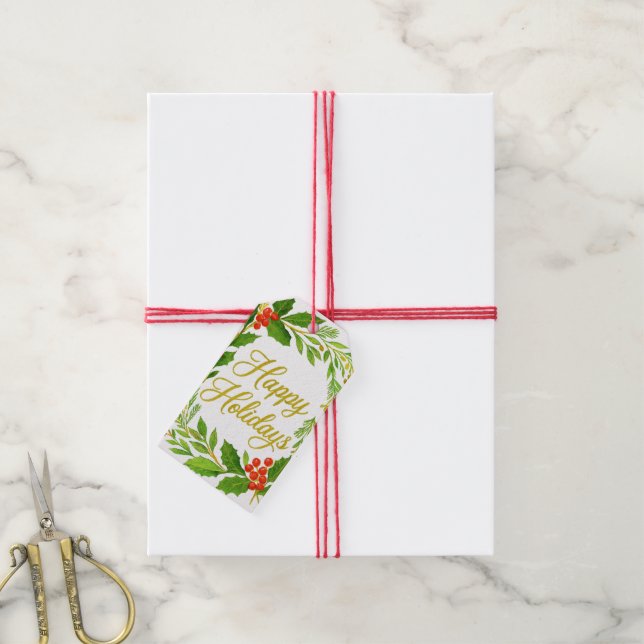 'God Jul' presentkort Presentetikett (Med Snöre)
