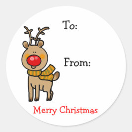 God jul presentmärkre runt klistermärke