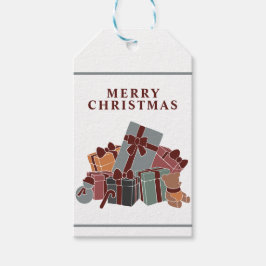 GOD JUL, presentpaket - Gift-Märkre Presentetikett