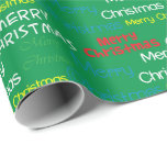 God jul presentpapper<br><div class="desc">Vilket bättre sätt att presentera den speciella gåvan vid jul än att klappa in den i papper kvalitet. Med "God jul skriven i flera stilar på hela sidan med ord i vitt på röd bakgrund. Det är definitivt värt att betala lite mer för ett mönster som inte finns i stadshus...</div>
