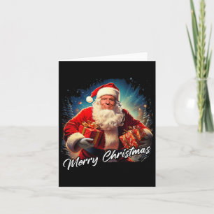 God jul - President Trump Santa Funny Grap Kort