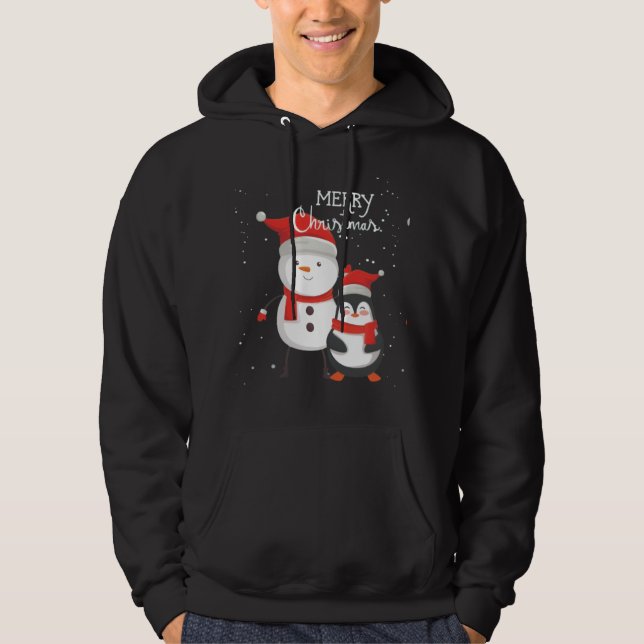 God jul Print Hoodie (Framsida)