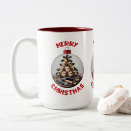 God Jul Profiterole Julgranskula Två-Tonad Mugg
