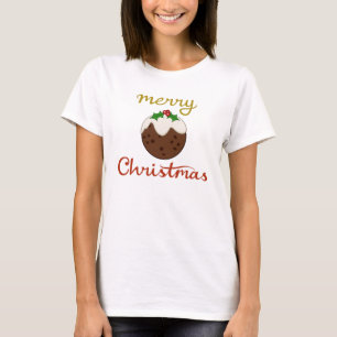 God jul+Pudding Design T Shirt