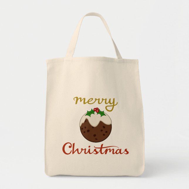 God jul+Pudding Design Tygkasse (Framsidan)