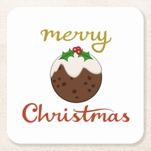 God jul+Pudding Design Underlägg Papper Kvadrat