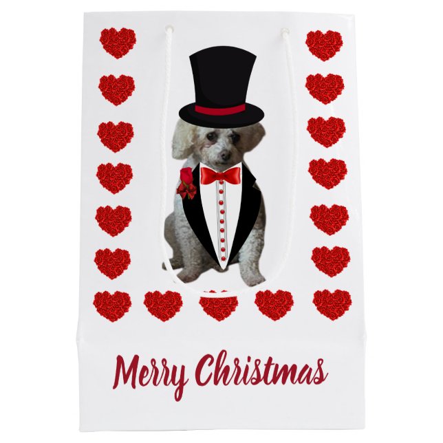 God jul Pudel Gift Bag (Baksidan)