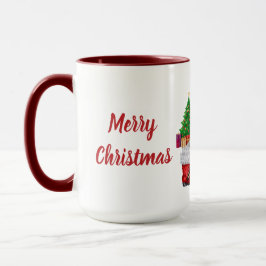 God jul Pudel Red & White Coffee Mugg