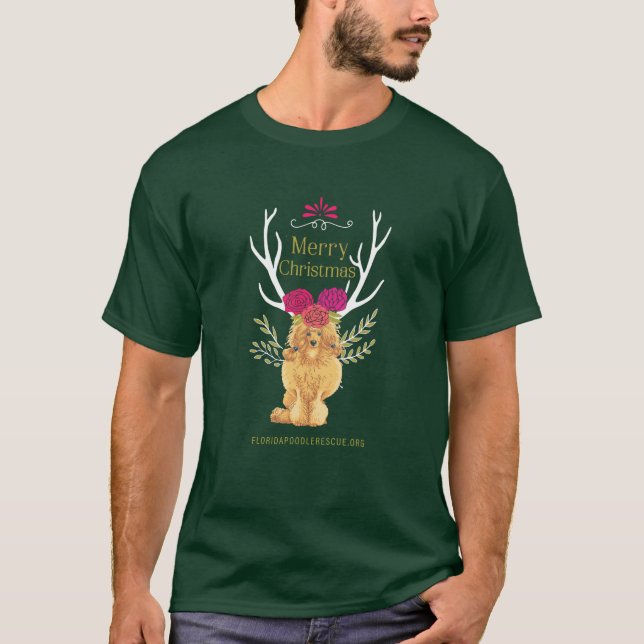 god jul Pudel t-shirt (Framsida)