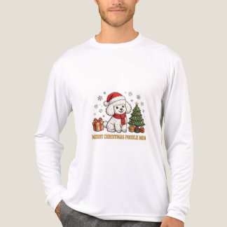 God jul pudel t-shirt för män