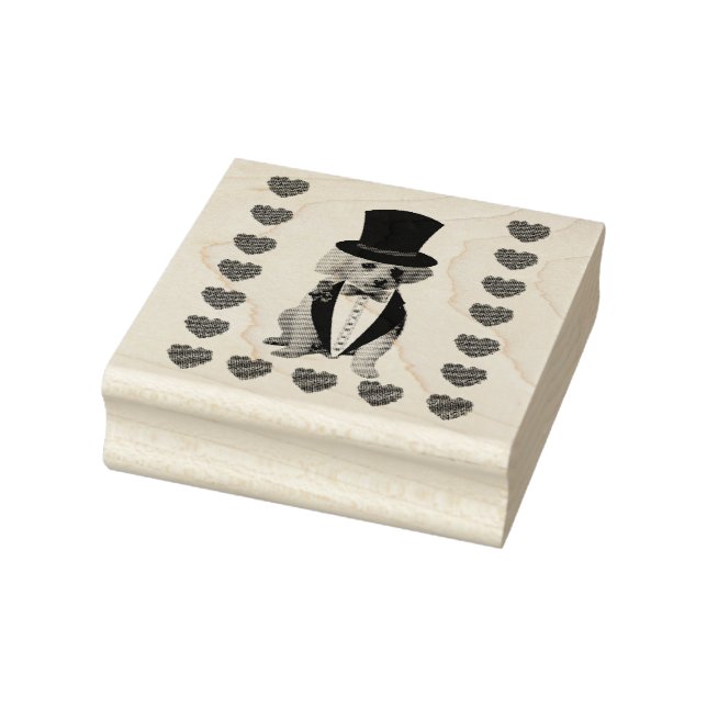 God jul Pudel Tuxedo Rubber Frimärke Stämpel (Stämpel)
