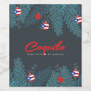 God jul, Puerto Rican Vinflaska Etikett