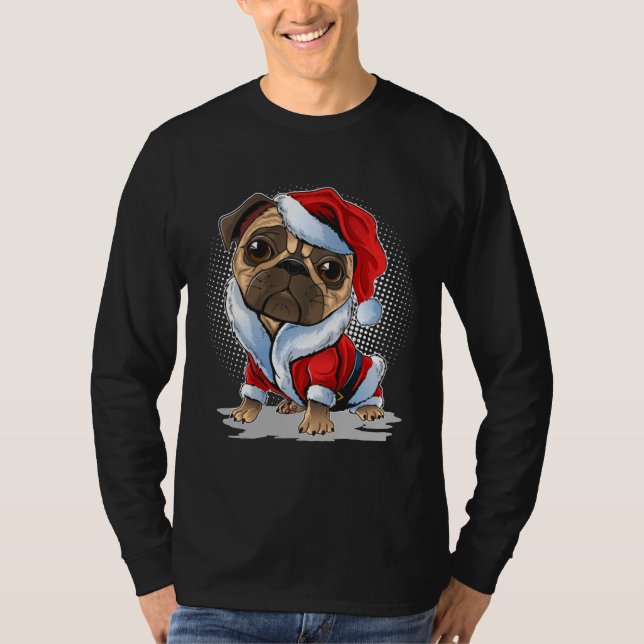 God jul pug hund costume Classic T-Shirt 98 (Framsida)