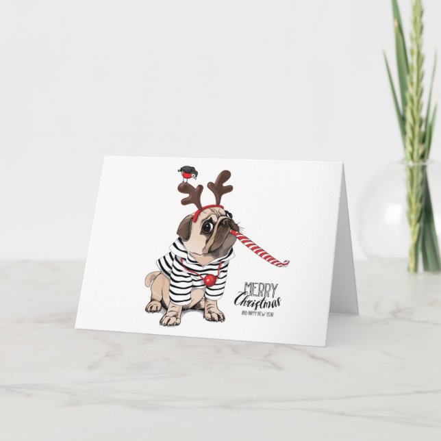 God Jul | Pug Ren Kort (Framsida)
