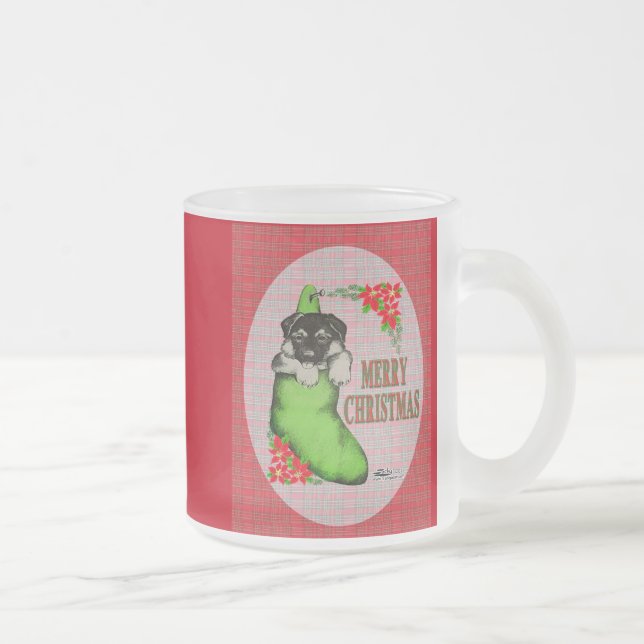 God jul Puppy Frostad Glasmugg (Höger)