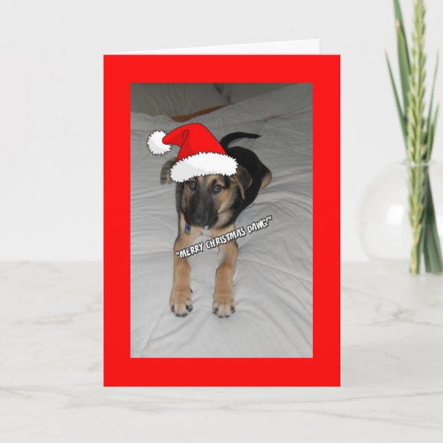 God jul Puppy Helgkort (Framsida)