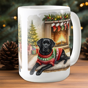 God Jul Puppy Hund Labrador Retriever Kaffemugg