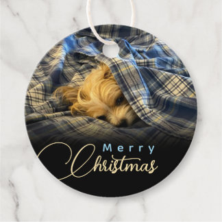 God jul Puppy Photo Play Blanket Gåvor Etiketter