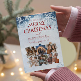 God jul Puzzle Anpassningsbar Collage Foton Julkort