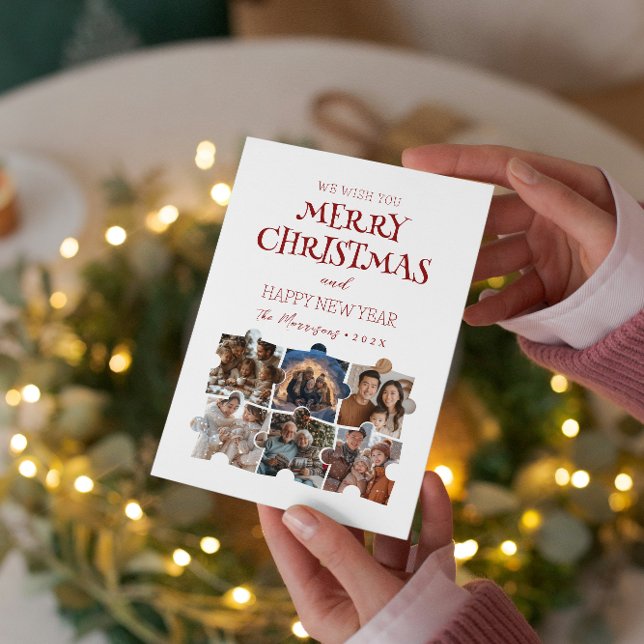 God jul Puzzle Anpassningsbar Collage Foton Julkort (Skapare uppladdad)