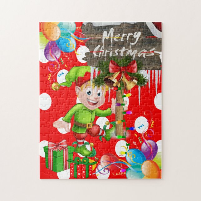 God jul Puzzle Elf Pussel (Vertikal)