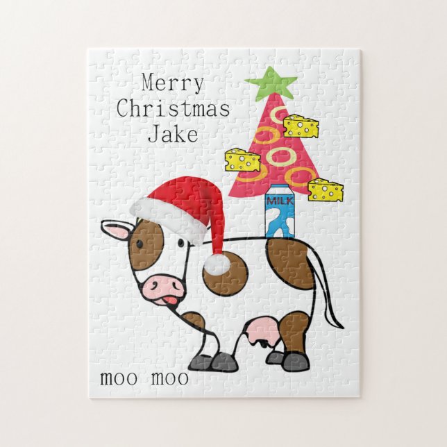 God jul Puzzle jul Cow Cheese Pussel (Vertikal)