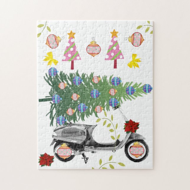 God jul Puzzle jul Retro Pussel (Vertikal)