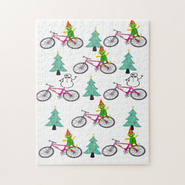 God jul Puzzle jul Snögubbe Elf Pussel (Vertikal)