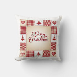 god jul Quilt Mönster Land Kudde