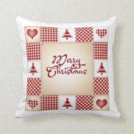 god jul Quilt Mönster Land Kudde