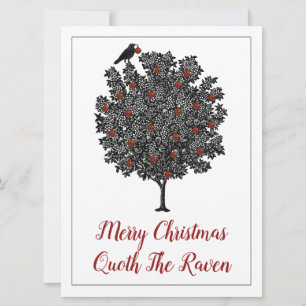 God jul Quoth Raven Julkort