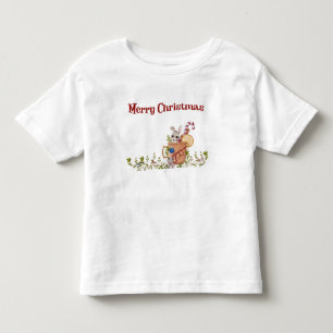 God jul Rabbit Teasing Bunny Helgdag Scene T Shirt
