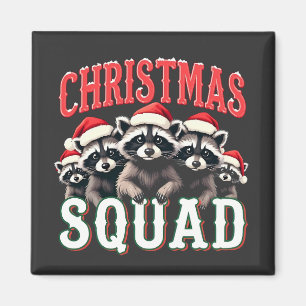 God jul Raccoon Santa Hat Älskare Magnet