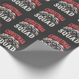 God jul Raccoon Santa Hat Älskare Presentpapper
