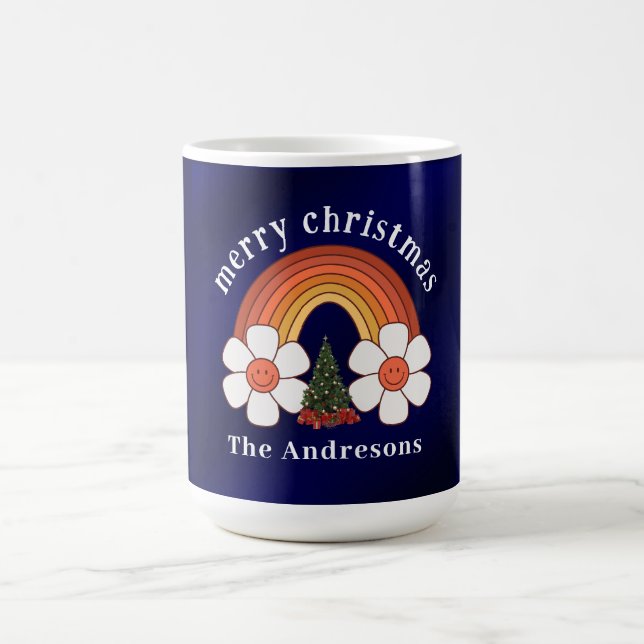 God jul Rainbow Personlig Kaffemugg (Center)