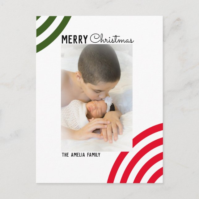 God jul Rainbow Photo Vykort (Framsida)