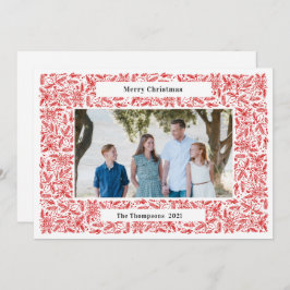 God Jul Ram Holiday Röd Julkort