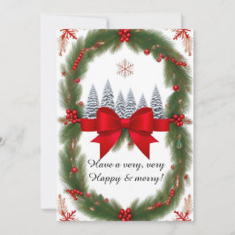 God jul Ram med Gräs Grenar Julkort