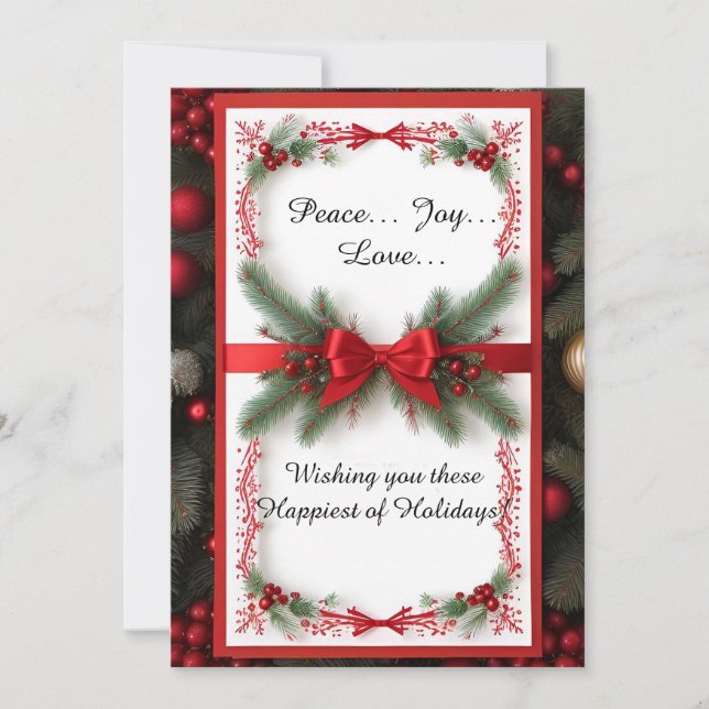 God jul Ram med Gräs Grenar Julkort (Framsida)