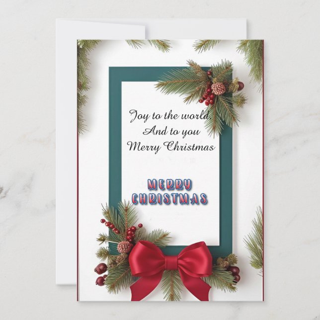 God jul Ram med Gräs Grenar Julkort (Framsida)