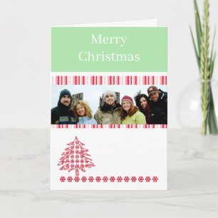God jul Rand med ditt familjefoto Helgkort