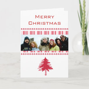 God jul Rand med ditt familjefoto Helgkort