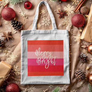 God Jul-Rand Merry och Bright Helgdag Tygkasse