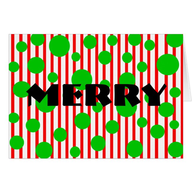 God jul Rand och punkter Hälsningskort (Framsidan Horizontal)