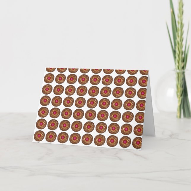 God jul Raspberry Linzer Torte Cookie Helgkort (Framsida)