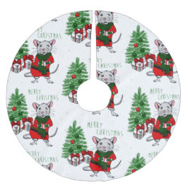 god jul råtta julgransmatta borstad polyester