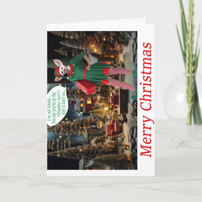 God jul! Räven som tomte. Kort (Framsida)